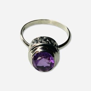 Kunzite Quartz Triplet Ring